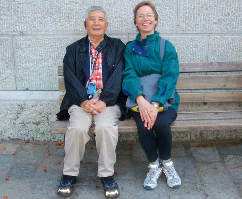 Our latest friend, Japanese Grandfather, and Terry.